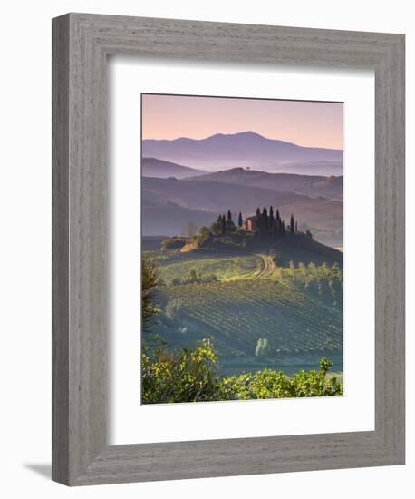 Farmhouse, Val D' Orcia, Tuscany, Italy-Doug Pearson-Framed Photographic Print