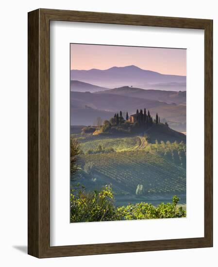 Farmhouse, Val D' Orcia, Tuscany, Italy-Doug Pearson-Framed Photographic Print