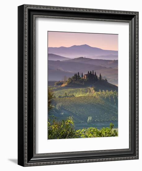 Farmhouse, Val D' Orcia, Tuscany, Italy-Doug Pearson-Framed Photographic Print