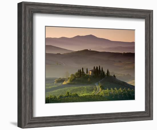 Farmhouse, Val D' Orcia, Tuscany, Italy-Doug Pearson-Framed Photographic Print