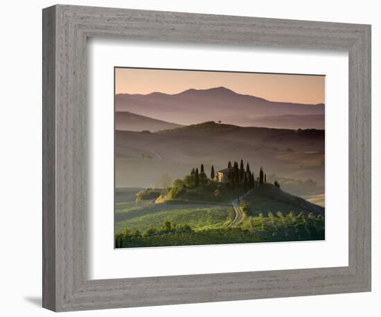 Farmhouse, Val D' Orcia, Tuscany, Italy-Doug Pearson-Framed Photographic Print