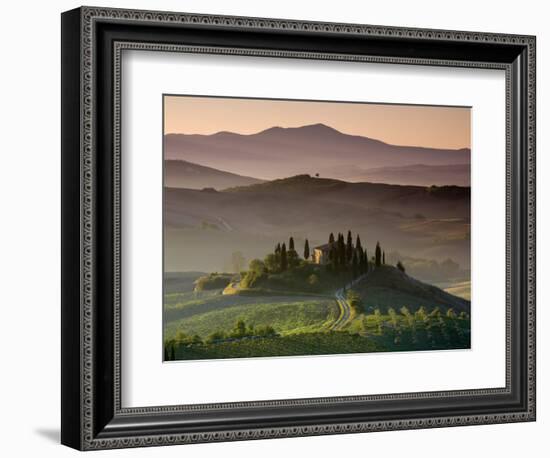 Farmhouse, Val D' Orcia, Tuscany, Italy-Doug Pearson-Framed Photographic Print