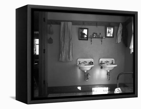 Farmhouse Washroom, 1936-Russell Lee-Framed Premier Image Canvas