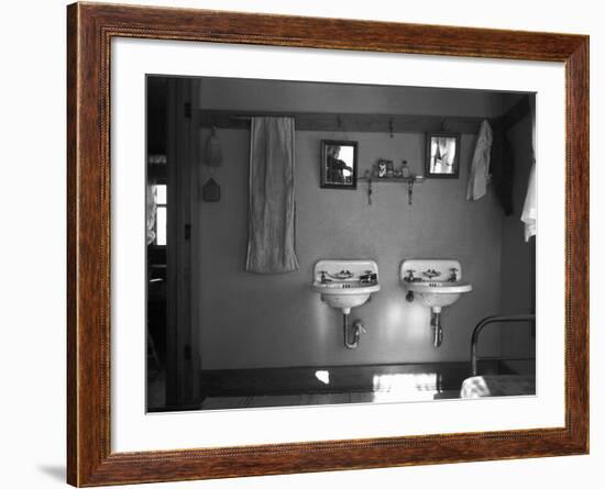 Farmhouse Washroom, 1936-Russell Lee-Framed Photographic Print