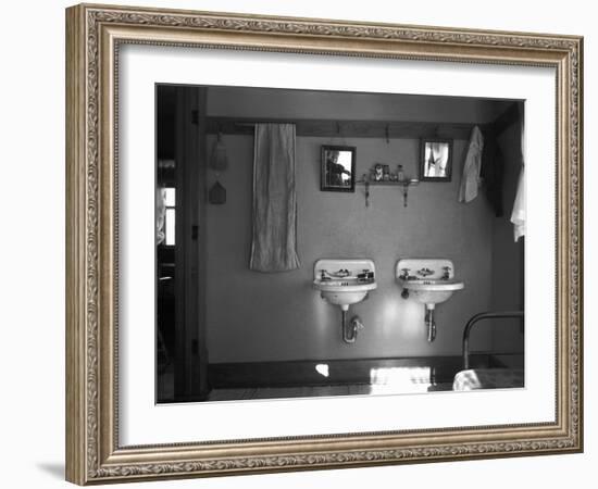 Farmhouse Washroom, 1936-Russell Lee-Framed Photographic Print