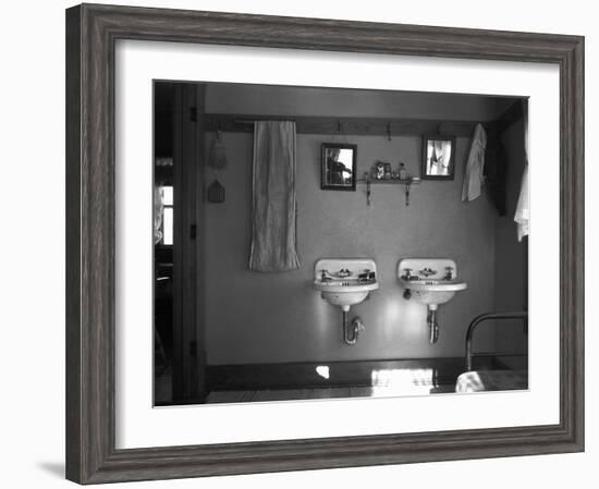 Farmhouse Washroom, 1936-Russell Lee-Framed Photographic Print