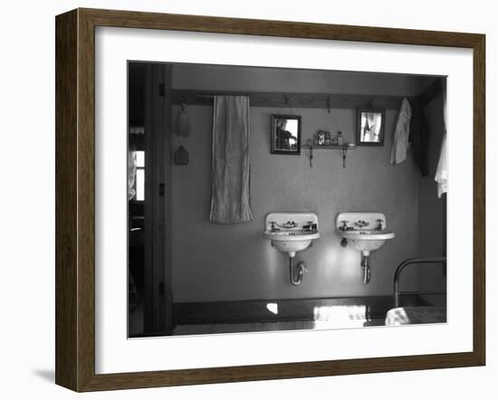 Farmhouse Washroom, 1936-Russell Lee-Framed Photographic Print