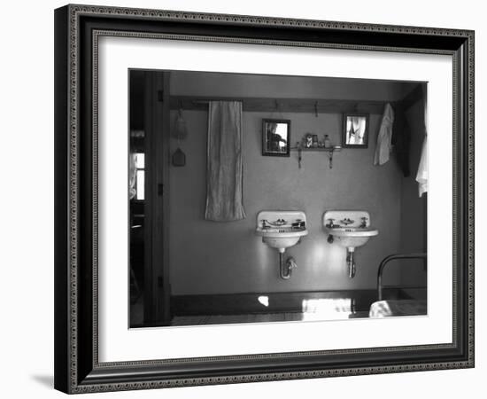 Farmhouse Washroom, 1936-Russell Lee-Framed Photographic Print