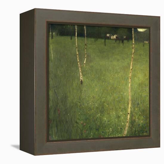 Farmhouse with Birch Trees (Bauenhaus Mit Birken)-Gustav Klimt-Framed Premier Image Canvas