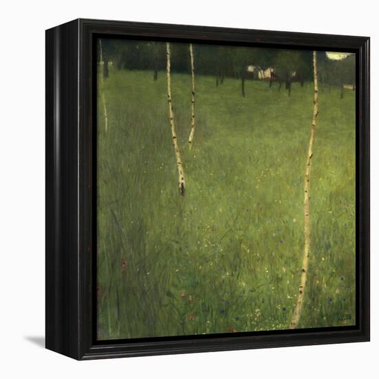 Farmhouse with Birch Trees (Bauenhaus Mit Birken)-Gustav Klimt-Framed Premier Image Canvas