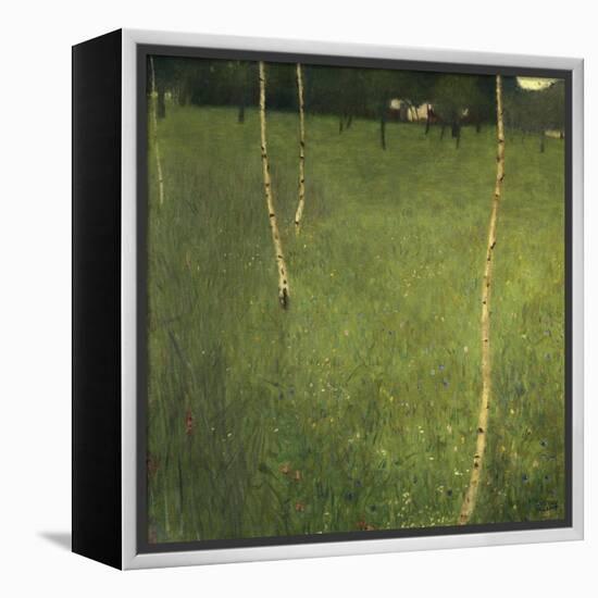 Farmhouse with Birch Trees (Bauenhaus Mit Birken)-Gustav Klimt-Framed Premier Image Canvas