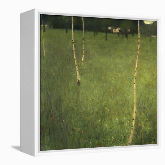 Farmhouse with Birch Trees (Bauenhaus Mit Birken)-Gustav Klimt-Framed Premier Image Canvas