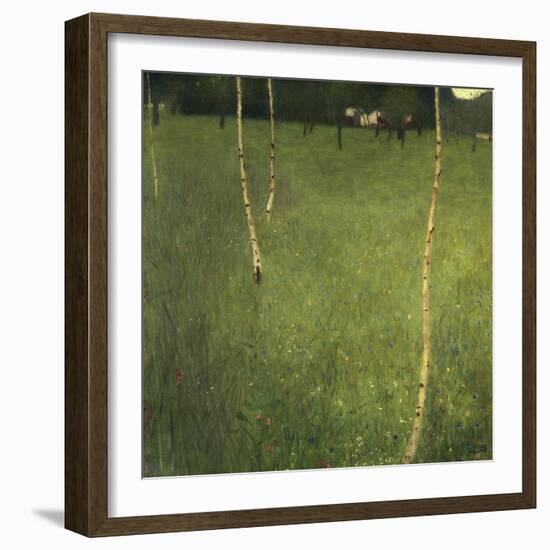 Farmhouse with Birch Trees (Bauenhaus Mit Birken)-Gustav Klimt-Framed Giclee Print