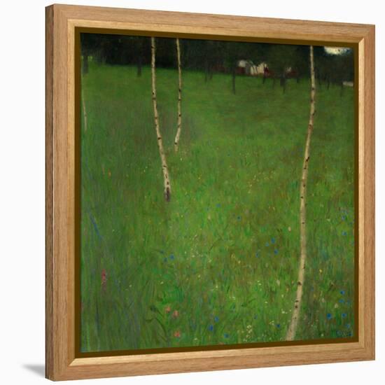 Farmhouse with Birch Trees-Gustav Klimt-Framed Premier Image Canvas