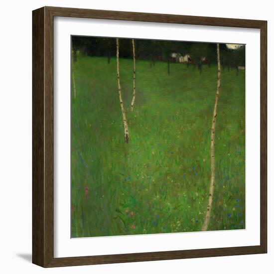 Farmhouse with Birch Trees-Gustav Klimt-Framed Giclee Print