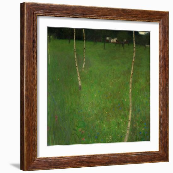 Farmhouse with Birch Trees-Gustav Klimt-Framed Giclee Print