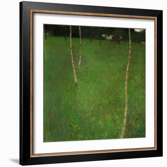 Farmhouse with Birch Trees-Gustav Klimt-Framed Giclee Print