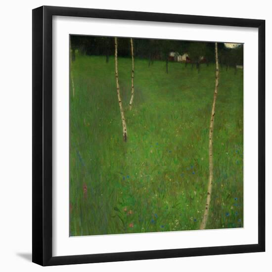 Farmhouse with Birch Trees-Gustav Klimt-Framed Giclee Print