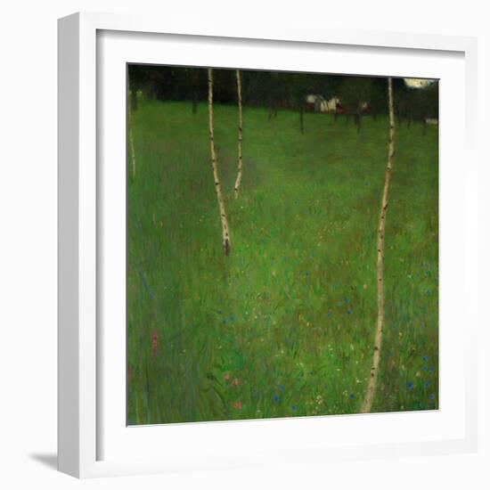 Farmhouse with Birch Trees-Gustav Klimt-Framed Giclee Print