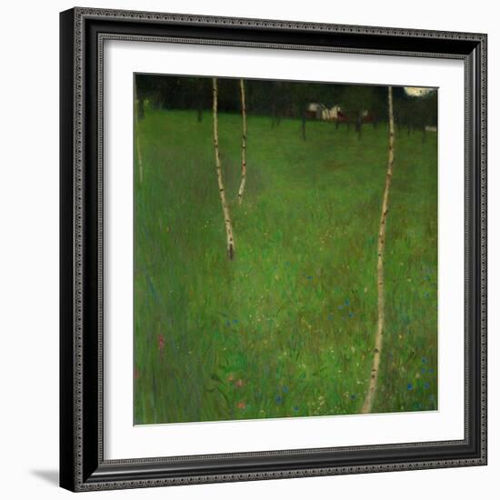 Farmhouse with Birch Trees-Gustav Klimt-Framed Giclee Print