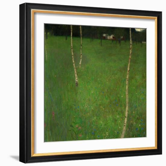 Farmhouse with Birch Trees-Gustav Klimt-Framed Giclee Print