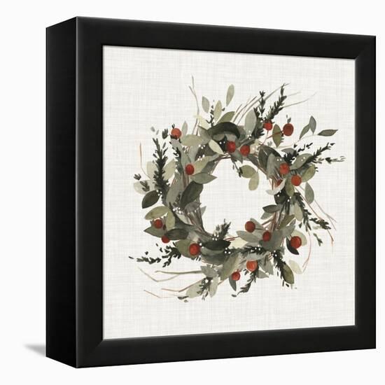 Farmhouse Wreath I-null-Framed Stretched Canvas