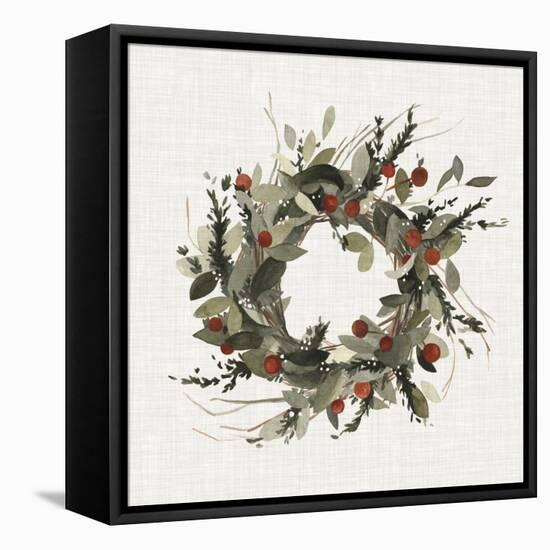 Farmhouse Wreath I-null-Framed Stretched Canvas