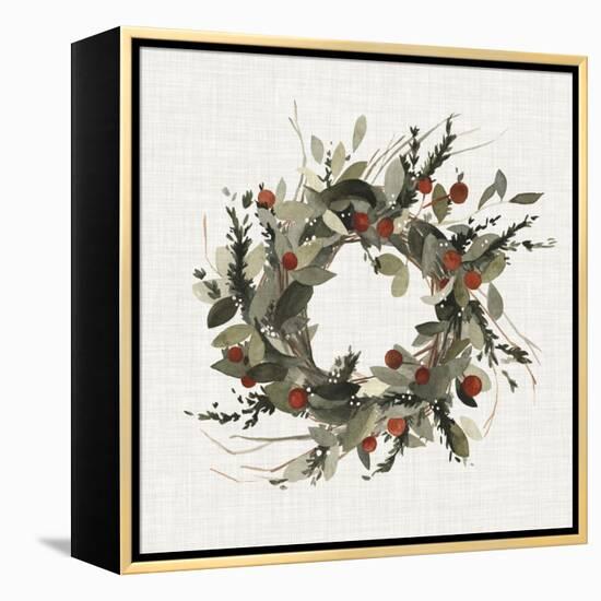 Farmhouse Wreath I-null-Framed Stretched Canvas