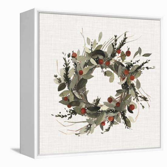 Farmhouse Wreath I-null-Framed Stretched Canvas