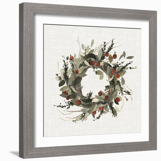 Farmhouse Wreath I-null-Framed Premium Giclee Print