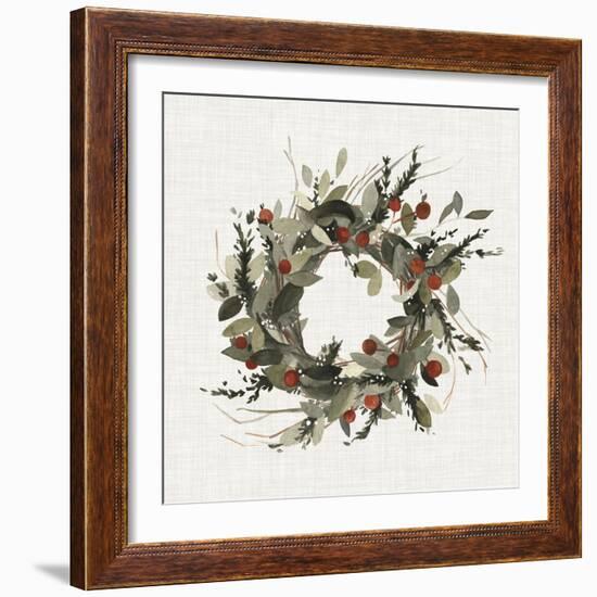 Farmhouse Wreath I-null-Framed Premium Giclee Print