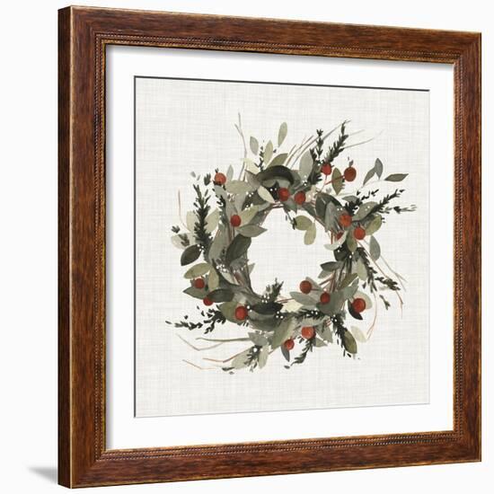 Farmhouse Wreath I-null-Framed Art Print