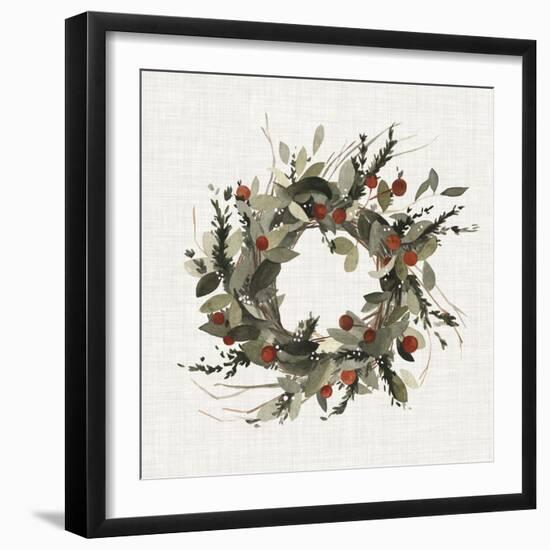 Farmhouse Wreath I-null-Framed Art Print