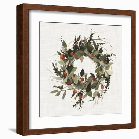 Farmhouse Wreath II-null-Framed Art Print