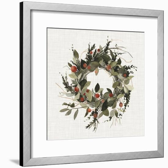 Farmhouse Wreath II-null-Framed Art Print