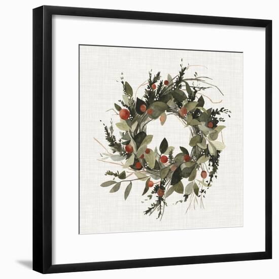 Farmhouse Wreath II-null-Framed Art Print