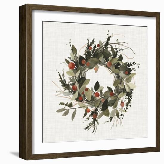 Farmhouse Wreath II--Framed Art Print