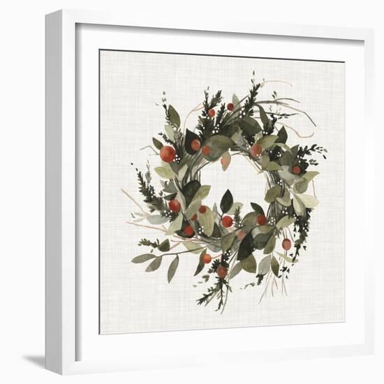 Farmhouse Wreath II-null-Framed Art Print