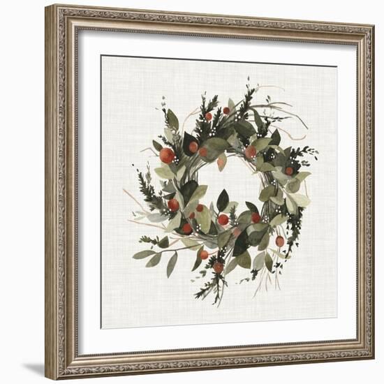 Farmhouse Wreath II-Emma Scarvey-Framed Art Print