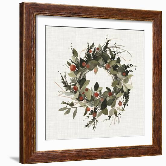 Farmhouse Wreath II-Emma Scarvey-Framed Art Print