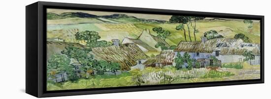 Farmhouses at Auvers, 1890-Vincent van Gogh-Framed Premier Image Canvas