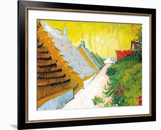 Farmhouses at Saintes-Maries, June 1888-Vincent van Gogh-Framed Art Print