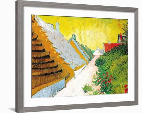 Farmhouses at Saintes-Maries, June 1888-Vincent van Gogh-Framed Art Print