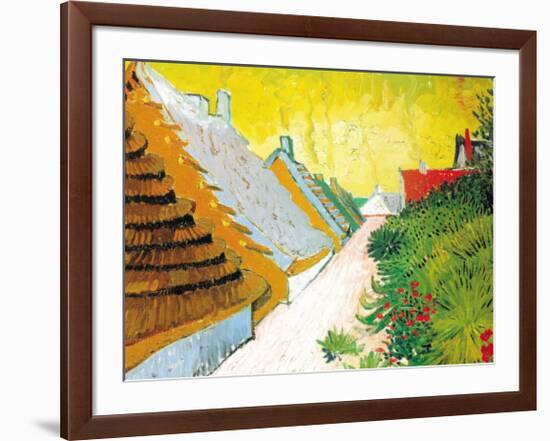 Farmhouses at Saintes-Maries, June 1888-Vincent van Gogh-Framed Art Print