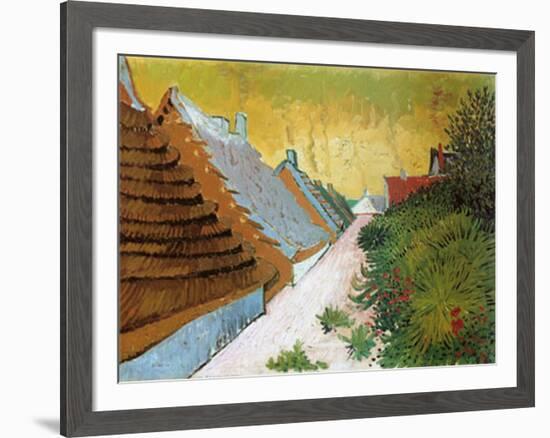 Farmhouses at Saintes-Maries, June 1888-Vincent van Gogh-Framed Art Print