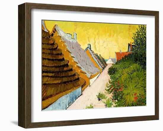 Farmhouses at Saintes-Maries, June 1888-Vincent van Gogh-Framed Giclee Print