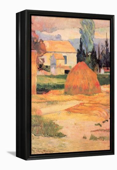 Farmhouses in Arles-Paul Gauguin-Framed Stretched Canvas