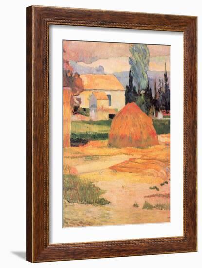 Farmhouses in Arles-Paul Gauguin-Framed Premium Giclee Print