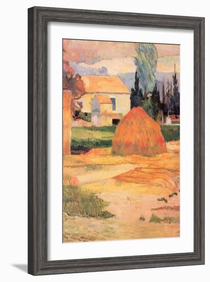 Farmhouses in Arles-Paul Gauguin-Framed Art Print