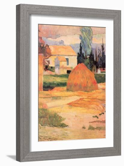 Farmhouses in Arles-Paul Gauguin-Framed Art Print